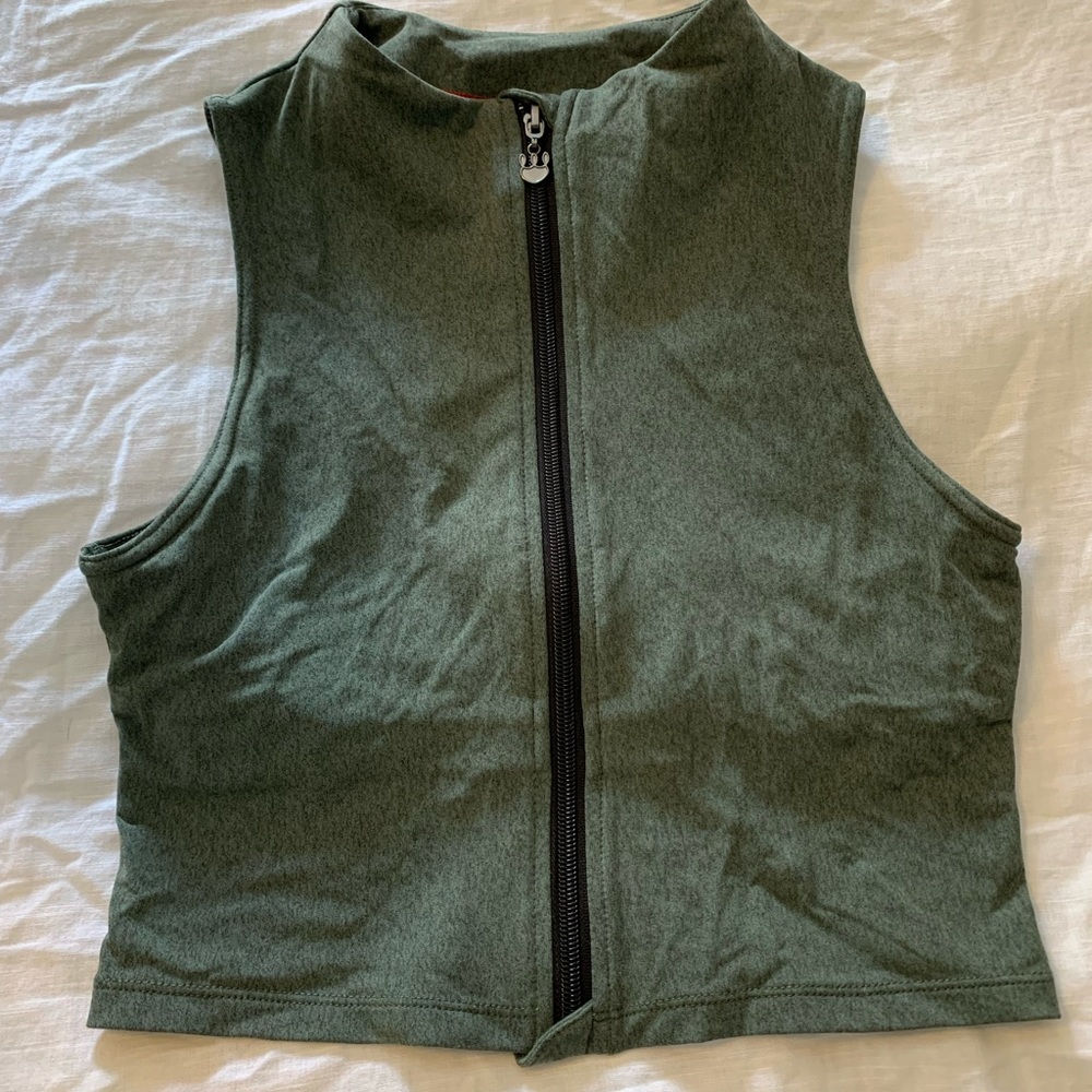 KADY LUXE Crop Zip Bra Tank